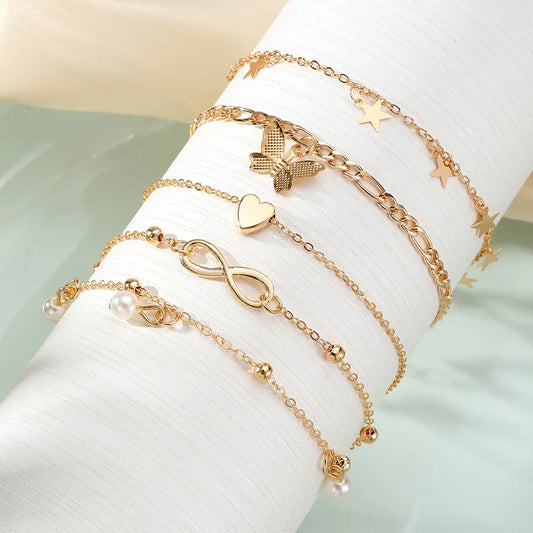 Bohemia Butterfly Anklet Set